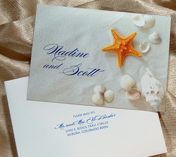 Sand and Shell Photo Thank You Card