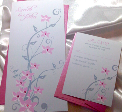 Cherry Blossoms Wedding Invitation