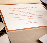 Simple Layered Pocket Wedding Invitation