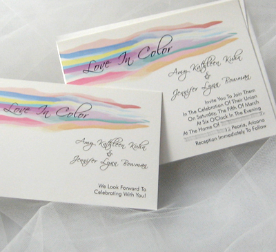 LGBT Watercolor Wedding Invitation