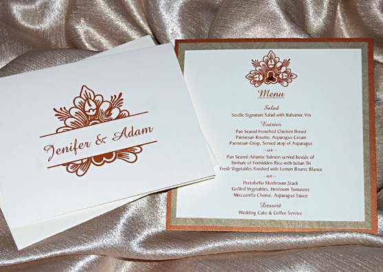 Wedding Reception Menu Details
