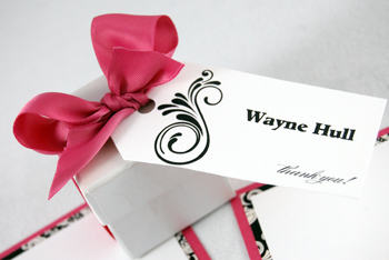Scroll Favor Tags With Ribbon