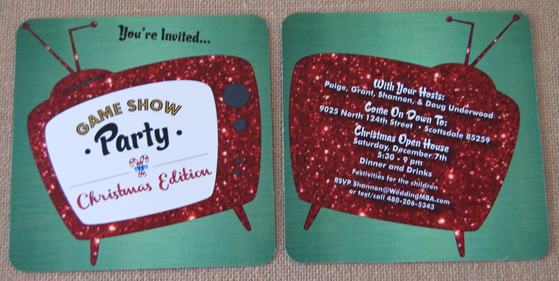 Game Show Christmas Party Invitation