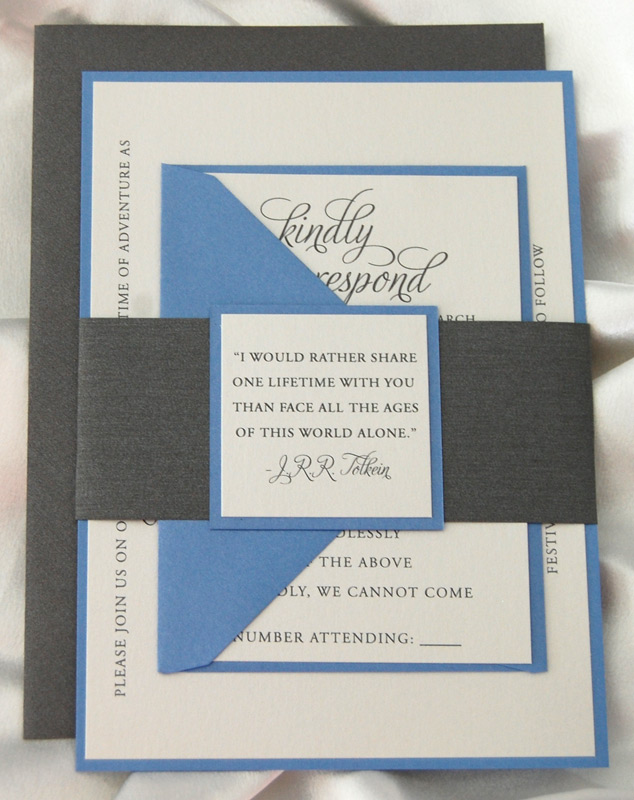 Simple Belly Band Wedding Invitation