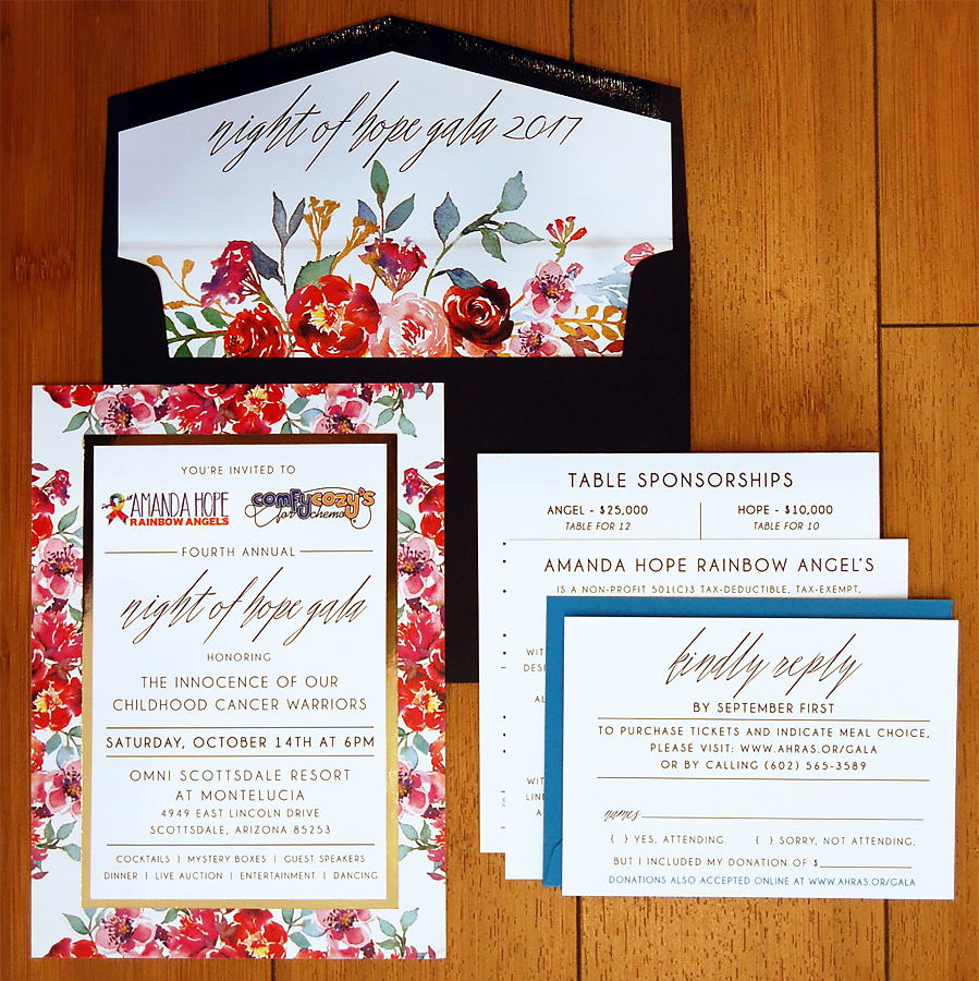 Charity Floral Layered Invitation C Suite